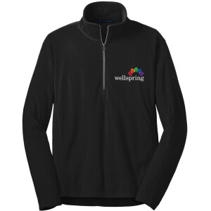 Port Authority® Microfleece 1/2-Zip Pullover - F224 (White Rainbow Logo)