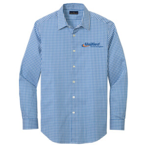Brooks Brothers® Tech Stretch Patterned Shirt - BB18006 (Blue Logo)