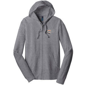 Clay Crushers - District ® Jersey Full-Zip Hoodie - DT1100 (Outlined Logo) DTF
