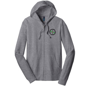 Fern Creek High Power Rifle Range - District ® Jersey Full-Zip Hoodie - DT1100 (Black Logo) DTF