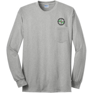 Fern Creek High Power Rifle Range - Gildan® - Ultra Cotton® 100% US Cotton Long Sleeve T-Shirt with Pocket - 2410 (Black Logo) DTF