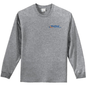Port & Company® Long Sleeve Essential Tee - PC61LS (Blue Logo)