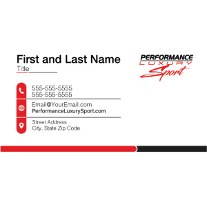 Performance Luxury – Business Cards