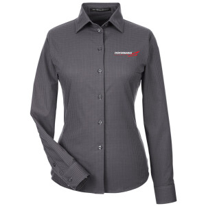 Performance Luxury - Devon & Jones Women's CrownLux Performance® Tonal Mini Check Woven Dress Shirt - DG535W