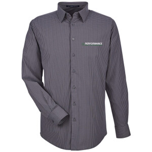 Performance Used Car Superstore - Devon & Jones Men's CrownLux Performance® Tonal Mini Check Woven Dress Shirt - DG535