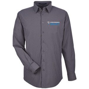 Performance Valet - Devon & Jones Men's CrownLux Performance® Tonal Mini Check Woven Dress Shirt - DG535