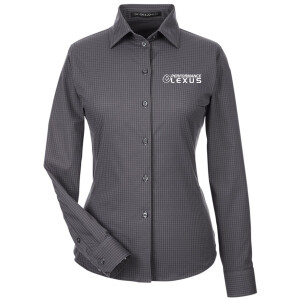 Performance Lexus - Devon & Jones Women's CrownLux Performance® Tonal Mini Check Woven Dress Shirt - DG535W