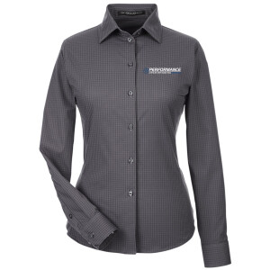 Performance CJDR - Devon & Jones Women's CrownLux Performance® Tonal Mini Check Woven Dress Shirt - DG535W