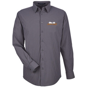JeepLand - Devon & Jones Men's CrownLux Performance® Tonal Mini Check Woven Dress Shirt - DG535