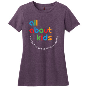 District® Women’s Perfect Blend® CVC Tee - DM108L (White Full Front Logo)